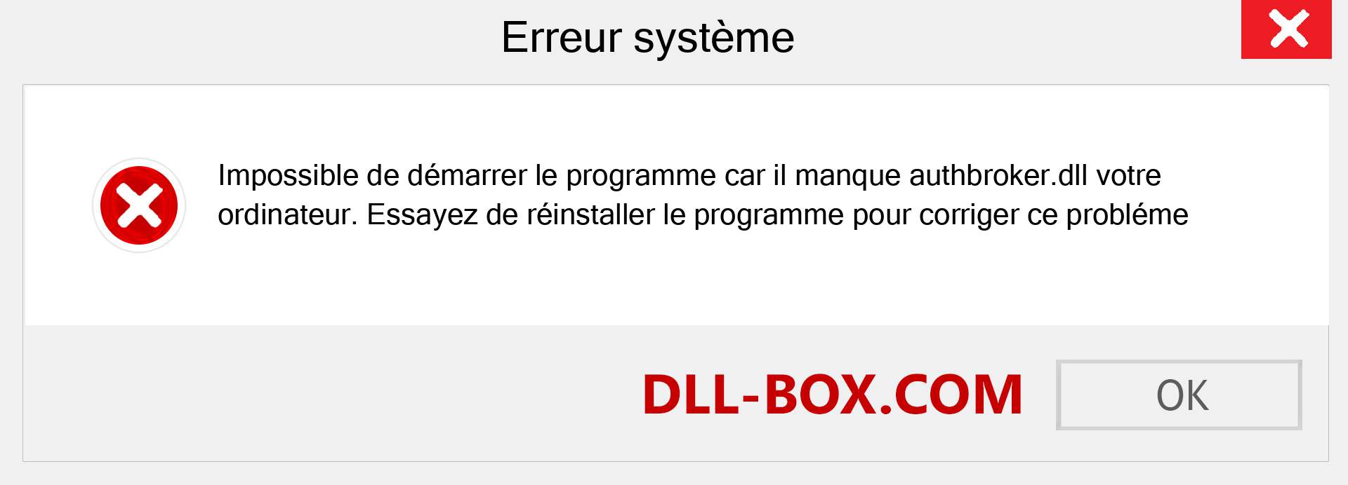 Le fichier authbroker.dll est manquant ?. Télécharger pour Windows 7, 8, 10 - Correction de l'erreur manquante authbroker dll sur Windows, photos, images